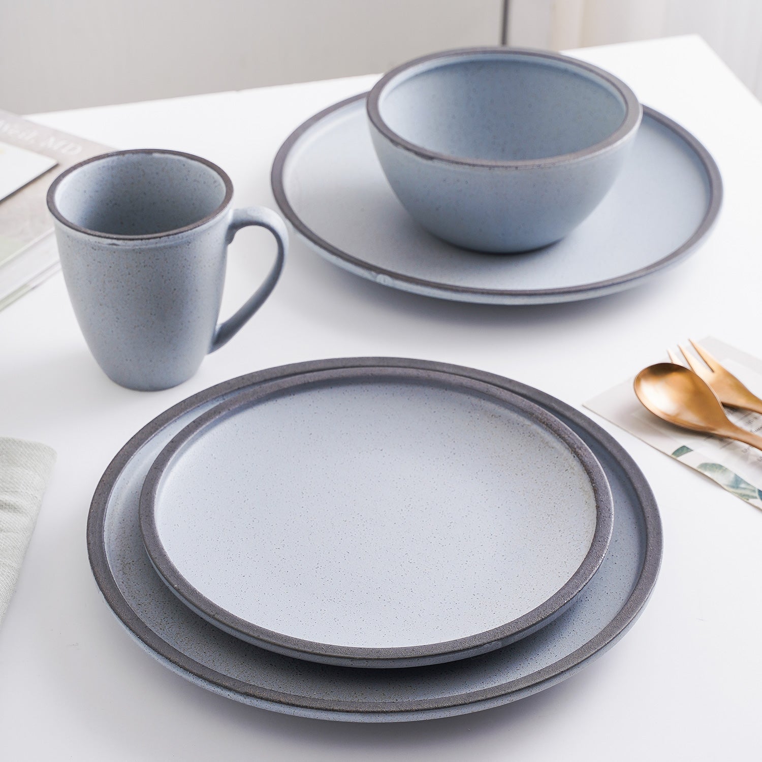 Grey dinner sets best sale