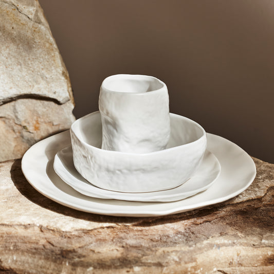 Atik Stoneware Dinnerware Set - White