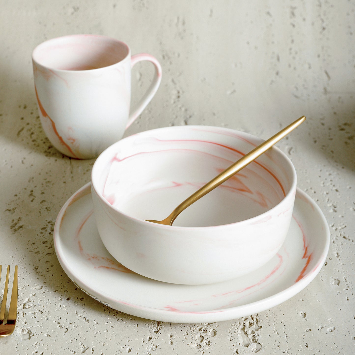 Brighton Porcelain Dinnerware Set - Pink