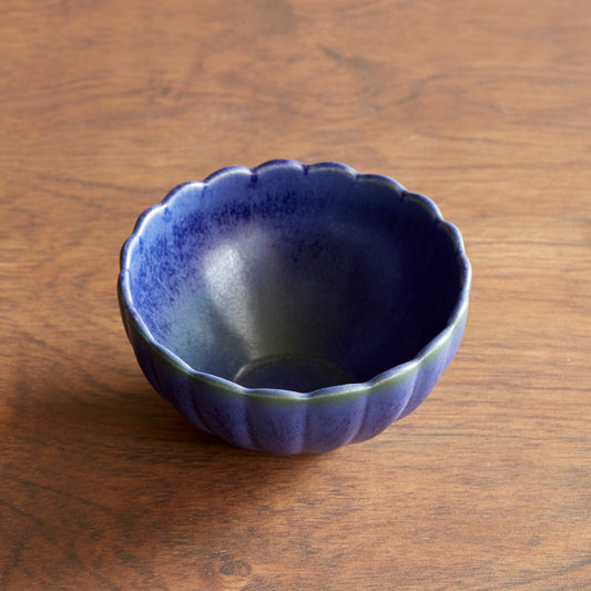 Dhalia Stoneware Bowl - Blue