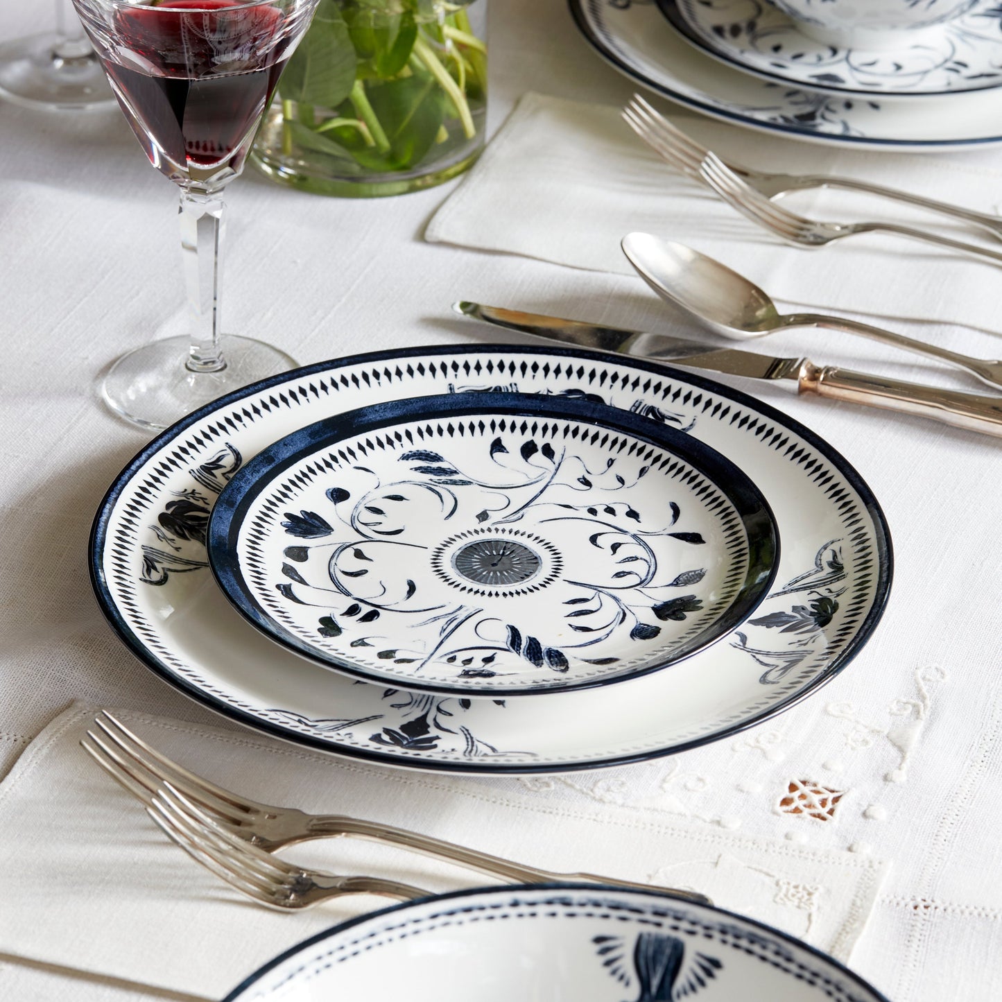 Bruges Porcelain Salad Plate - Blue