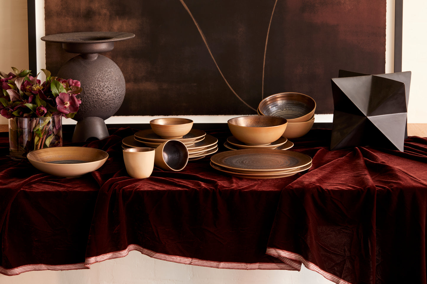 Akita Stoneware Dinnerware Set - Copper