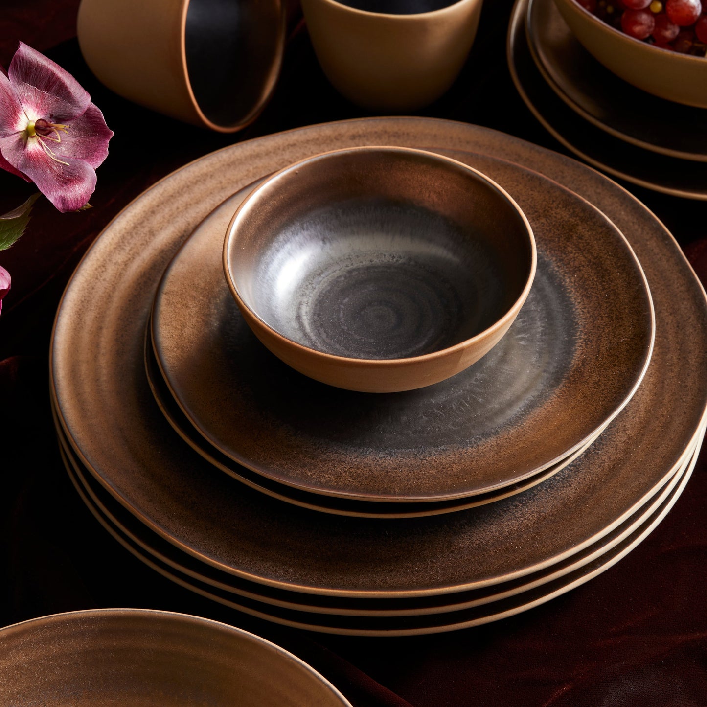 Akita Stoneware Salad Plate - Copper