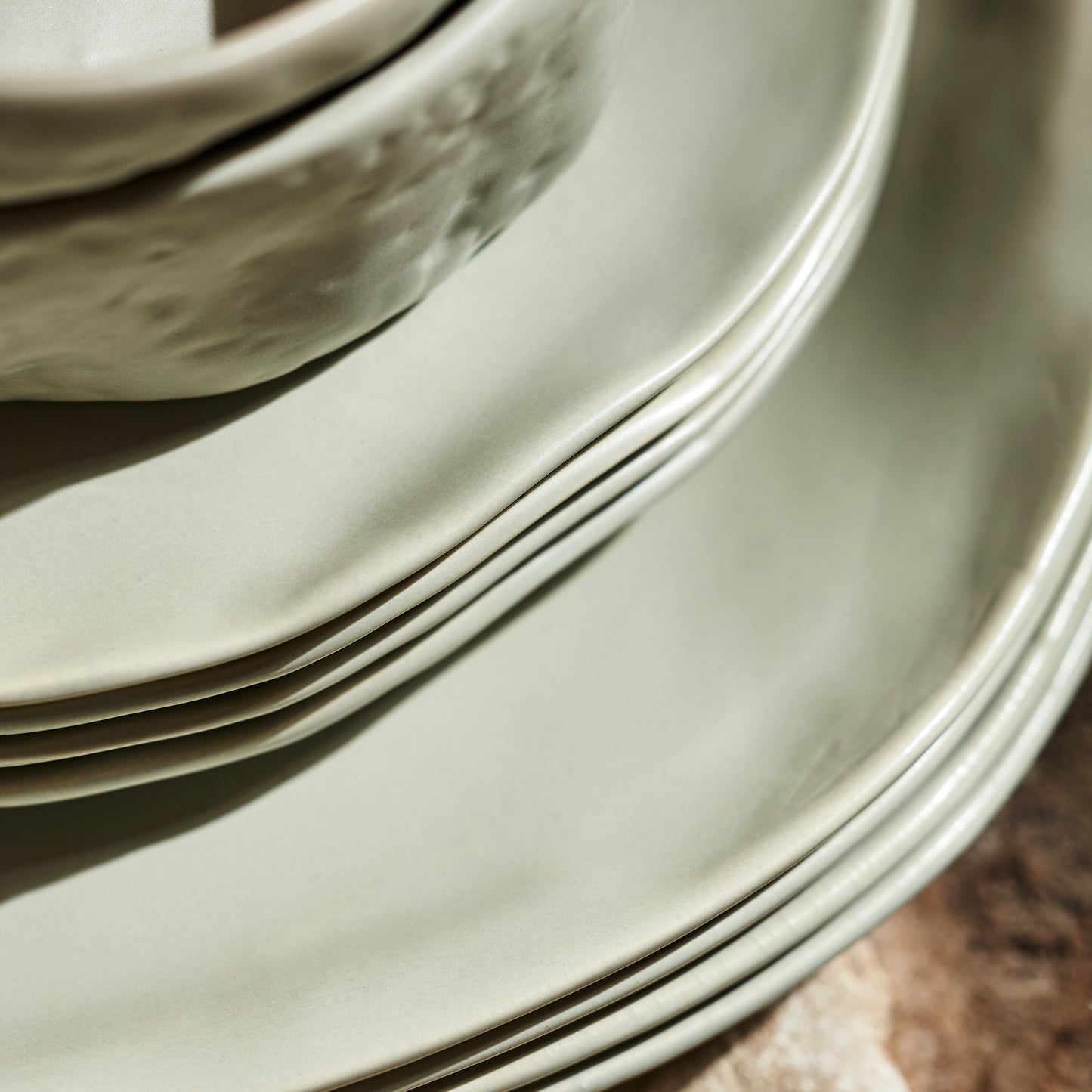 Atik Stoneware Dinnerware Set - Sage-Grey