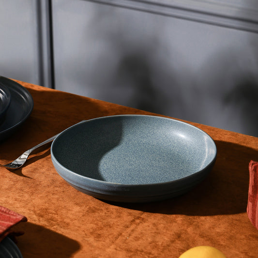 Elio Stoneware  Pasta Bowl - Blue