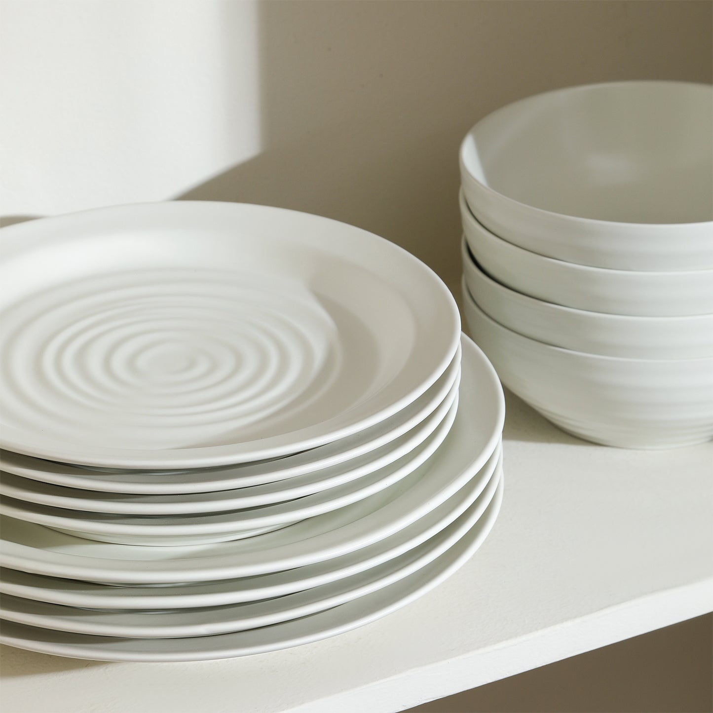 Orbit Stoneware Salad Plate - White