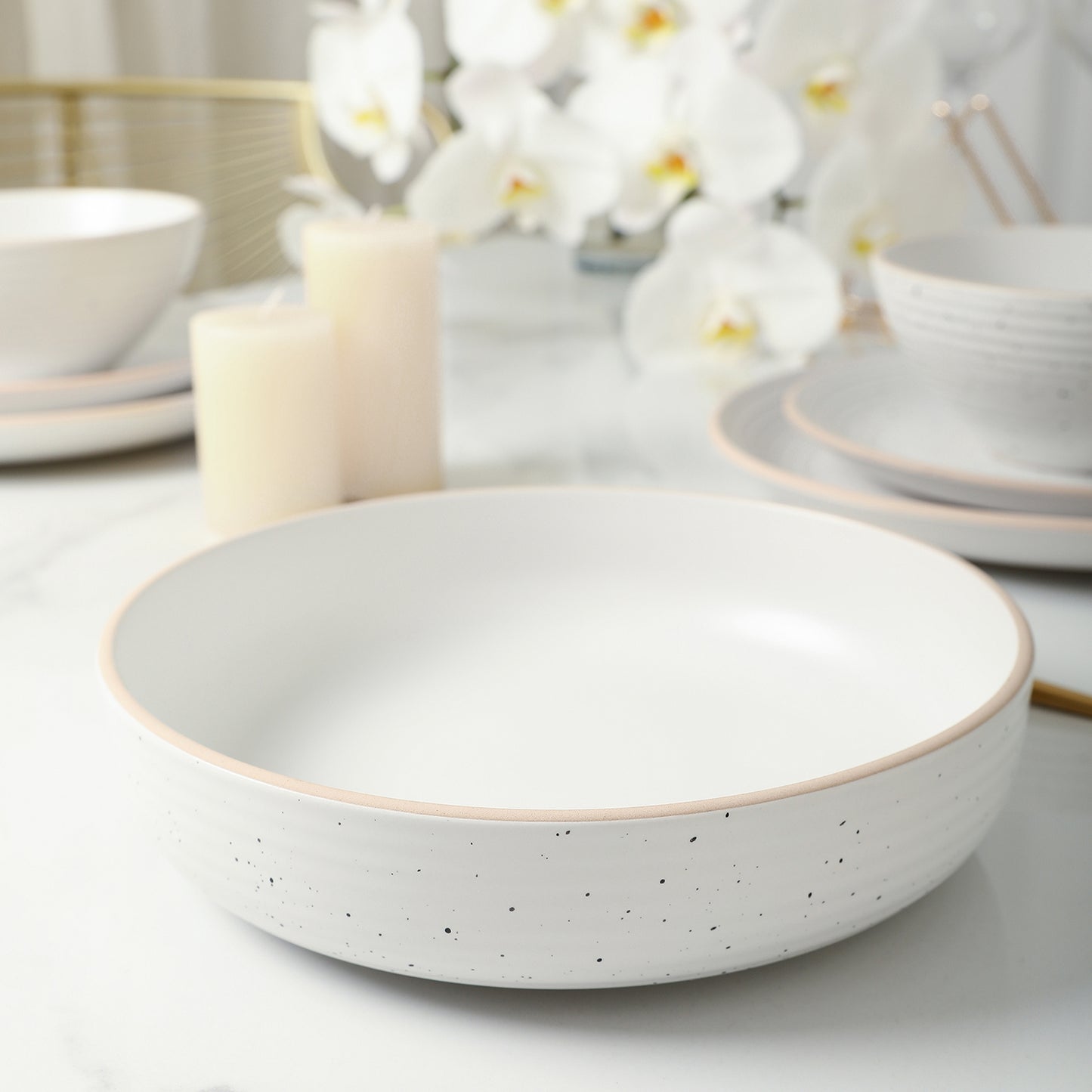 Lauren Stoneware Dinnerware Set - Off White