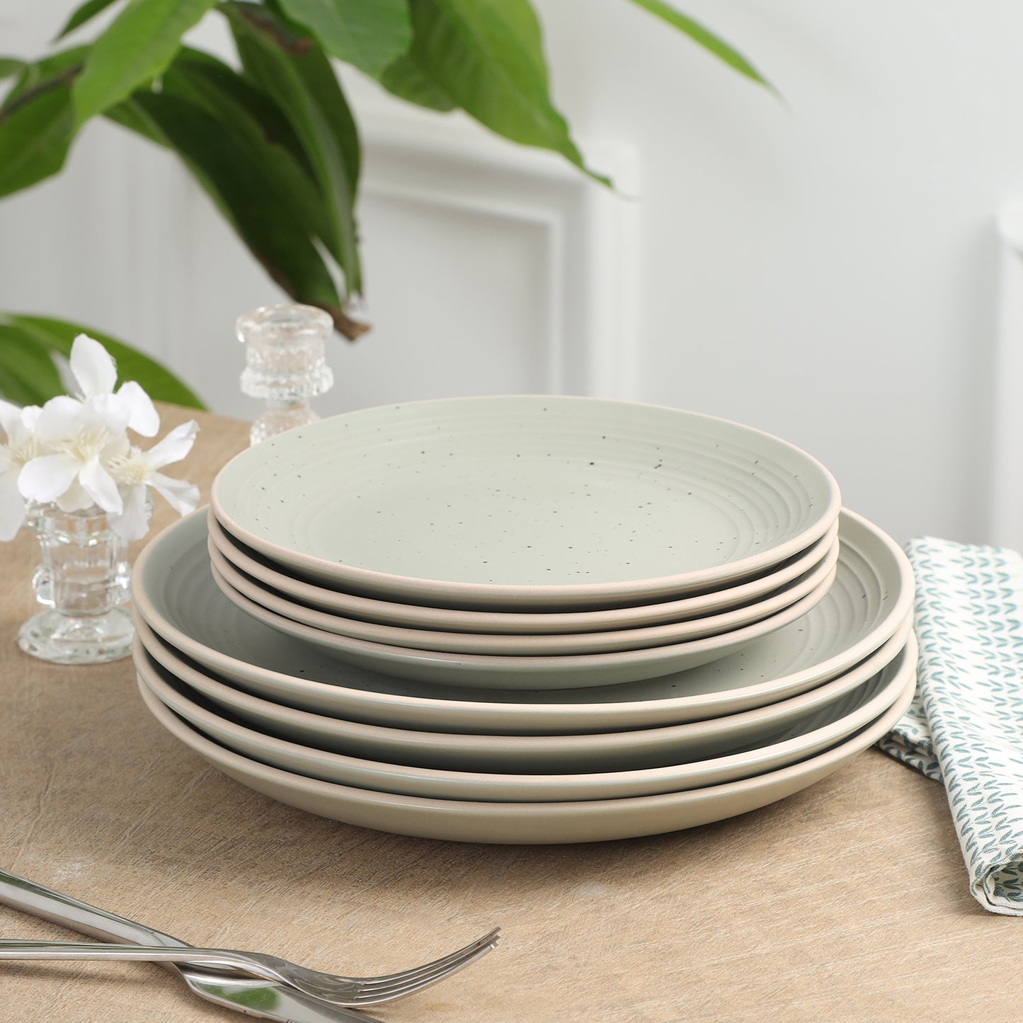 Lauren Stoneware Dinnerware Set - Green