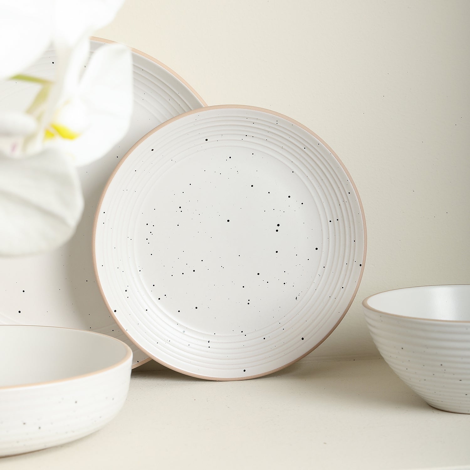 Lauren Stoneware Dinnerware Set Off White