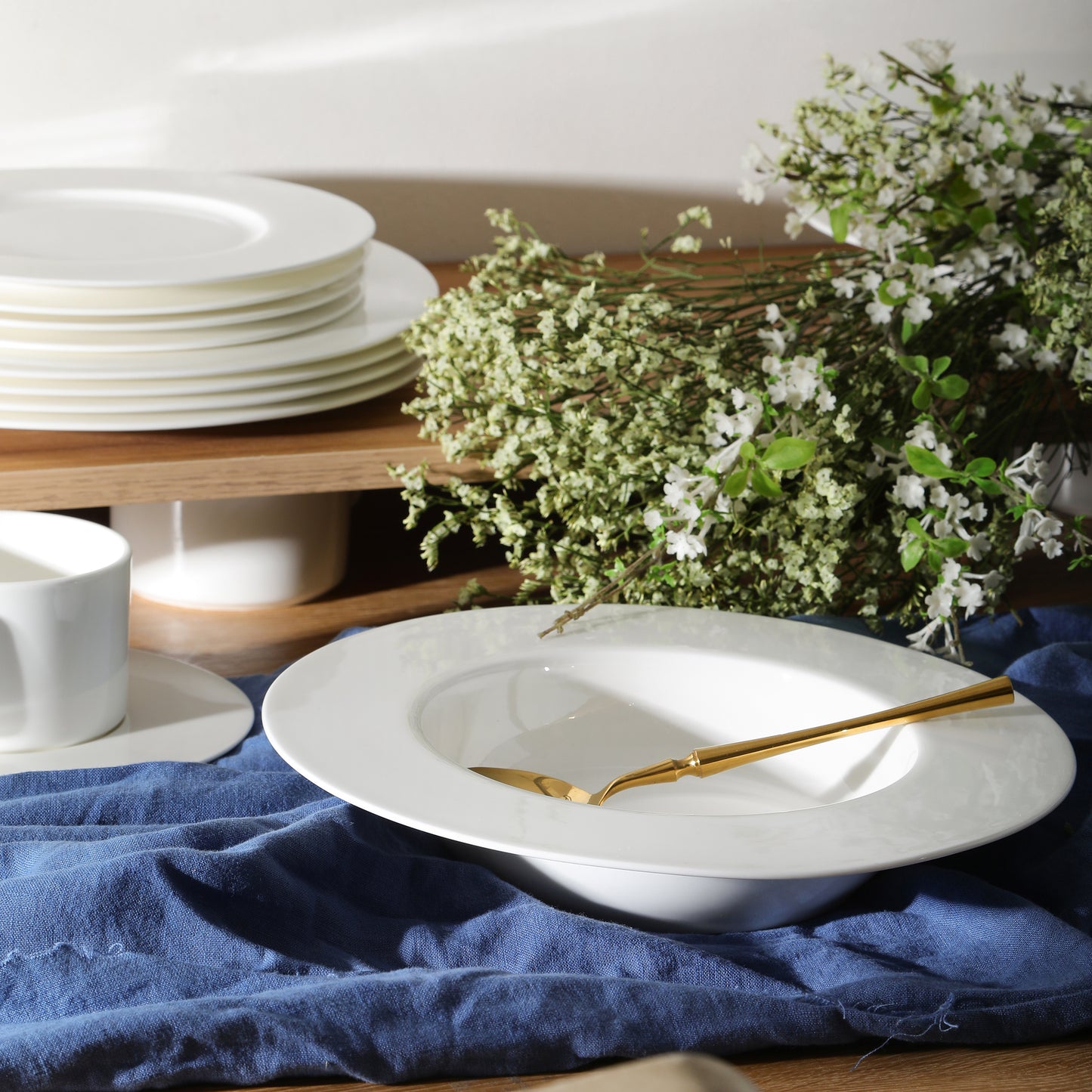 Sylvie Bone China Dinnerware Set - White