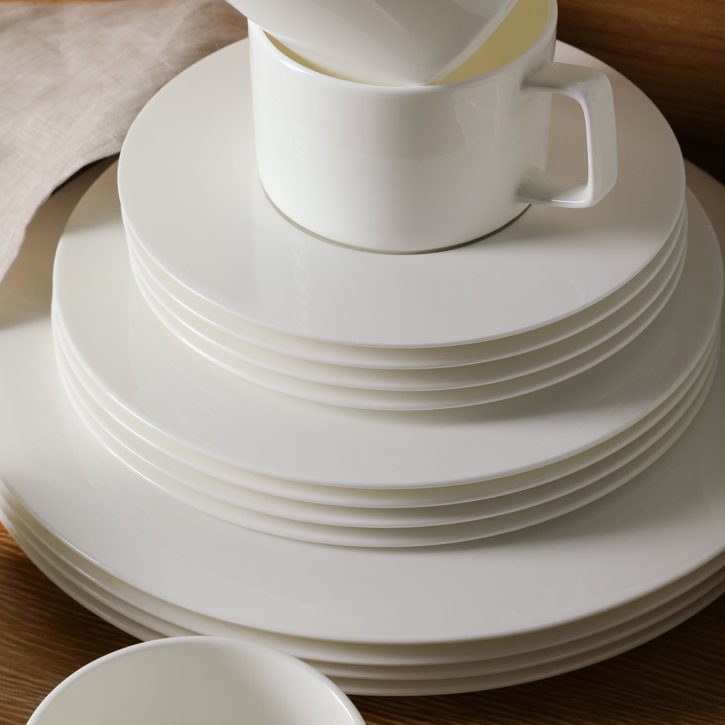 Sylvie Bone China Dinnerware Set - White