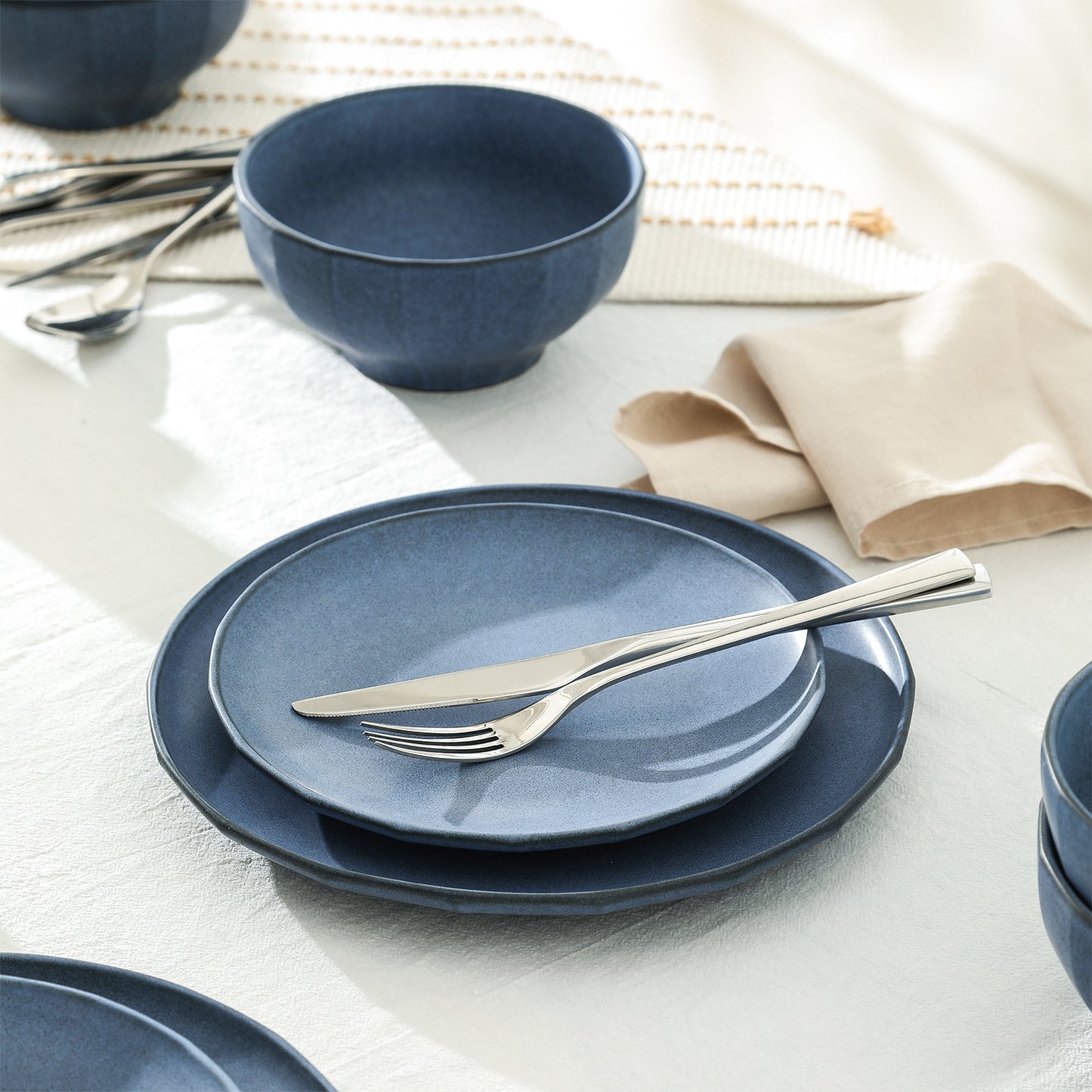 Rio Stoneware Dinner Plate - Blue