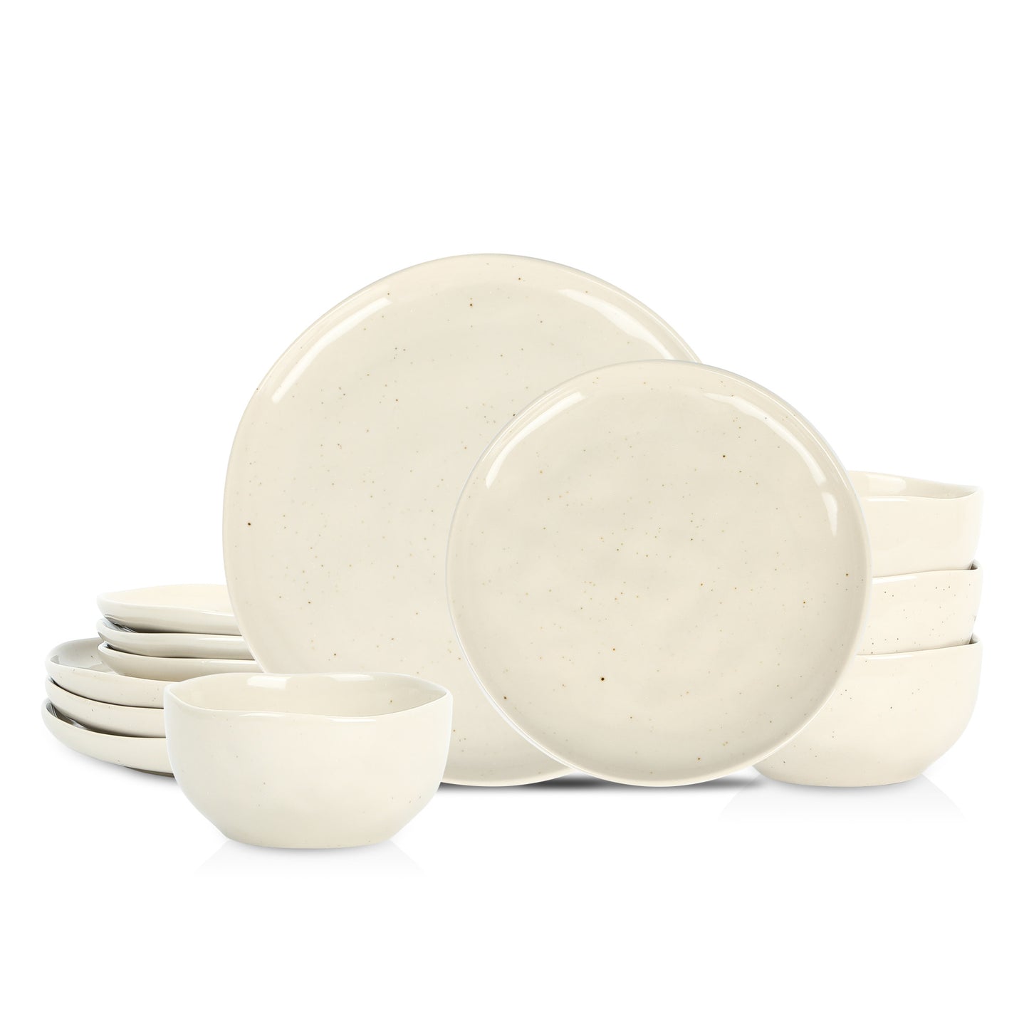 Mirella Stoneware Dinnerware Set - Beige