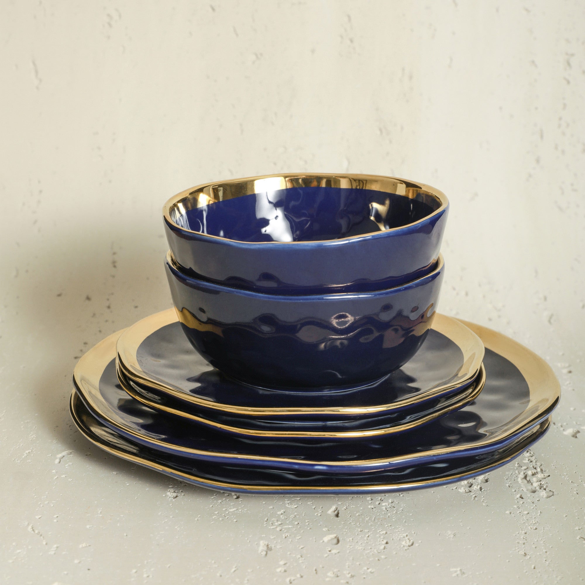 Navy dinnerware clearance