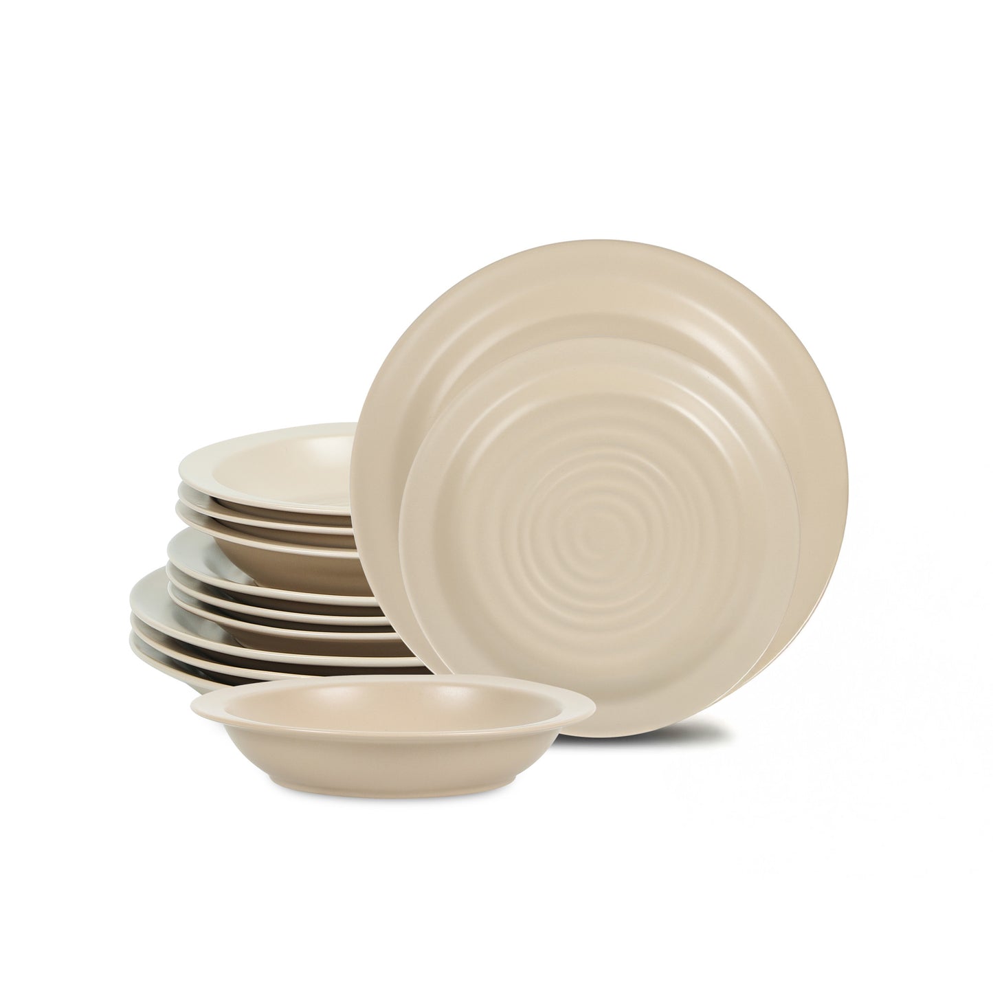 Orbit Stoneware Dinnerware Set - Beige