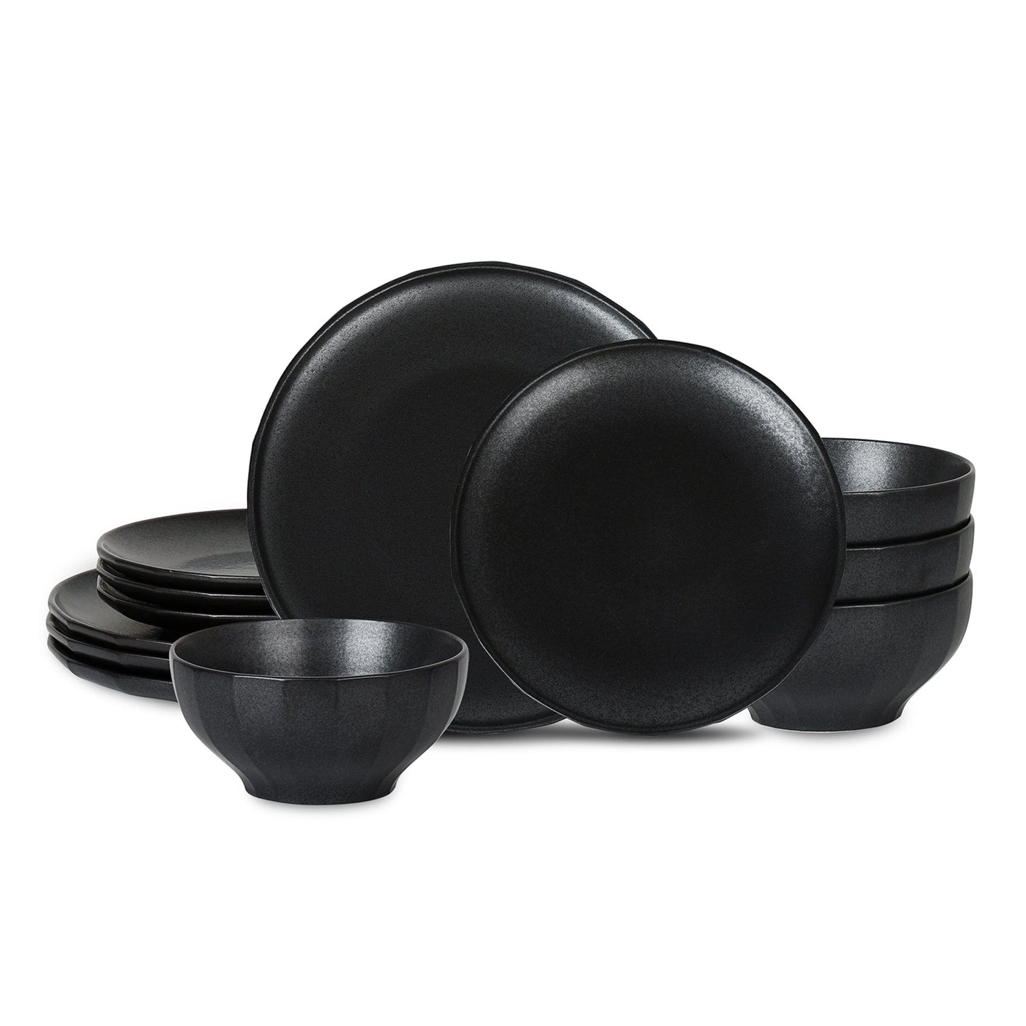 Rio Stoneware Dinnerware Set - Black