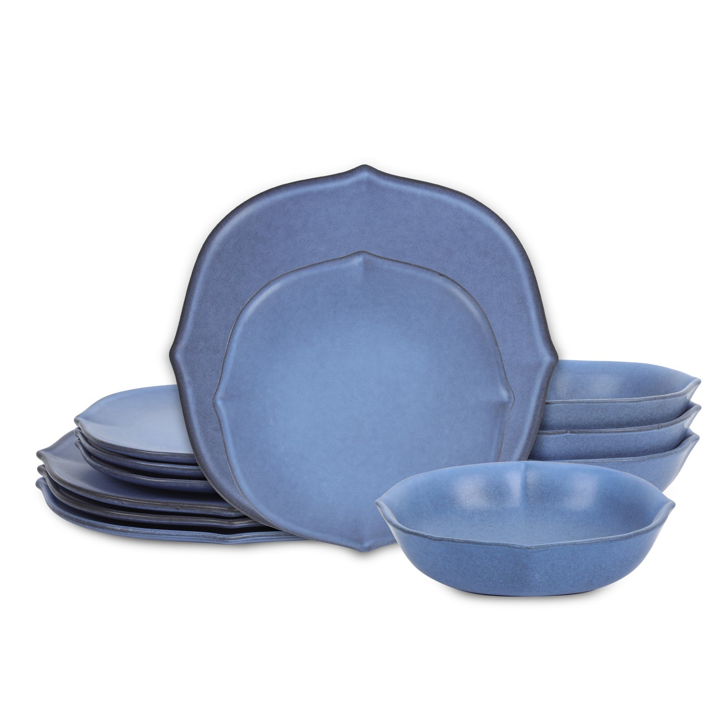 Baskerville Stoneware Dinnerware Set - Blue