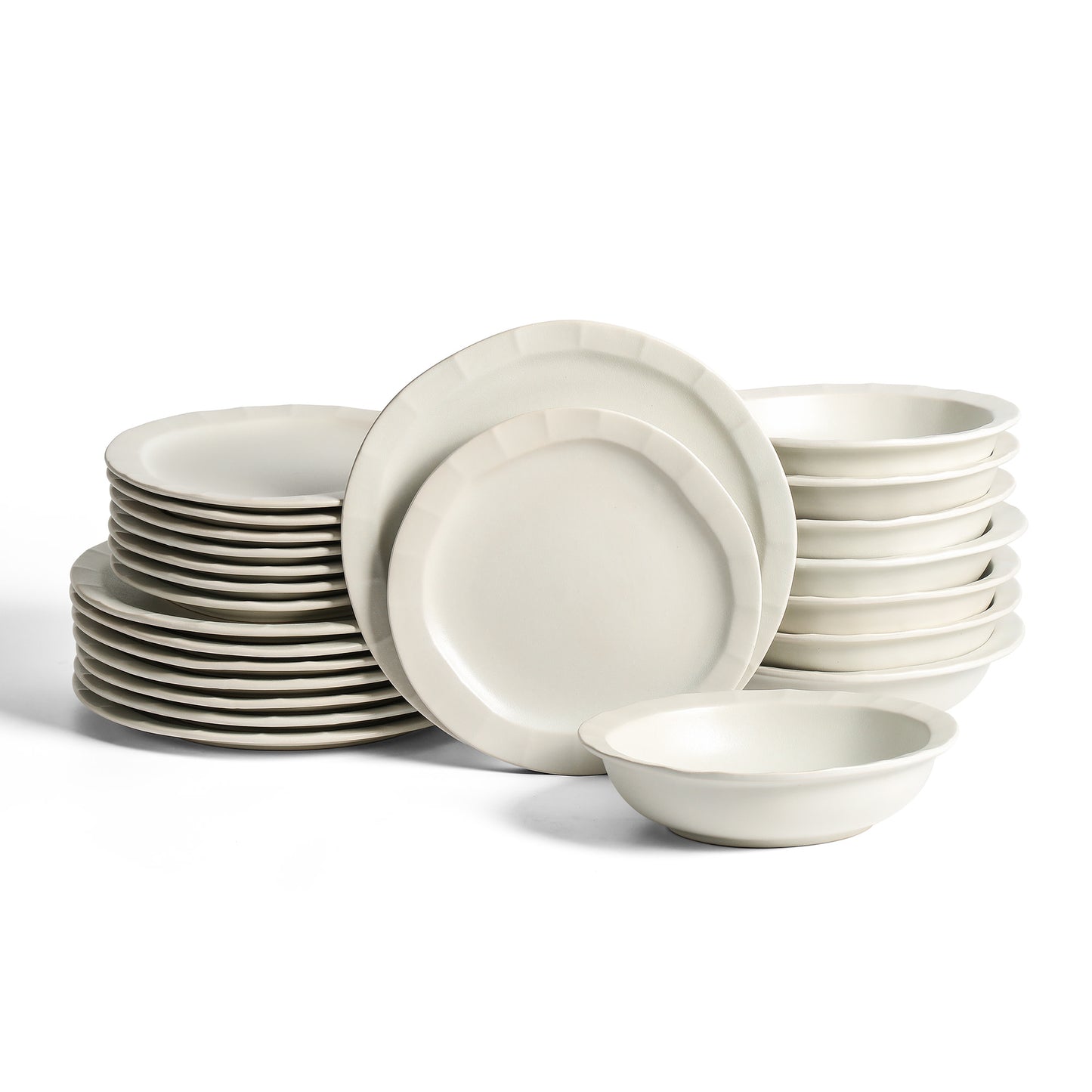 Oasis Stoneware Dinnerware Set - White