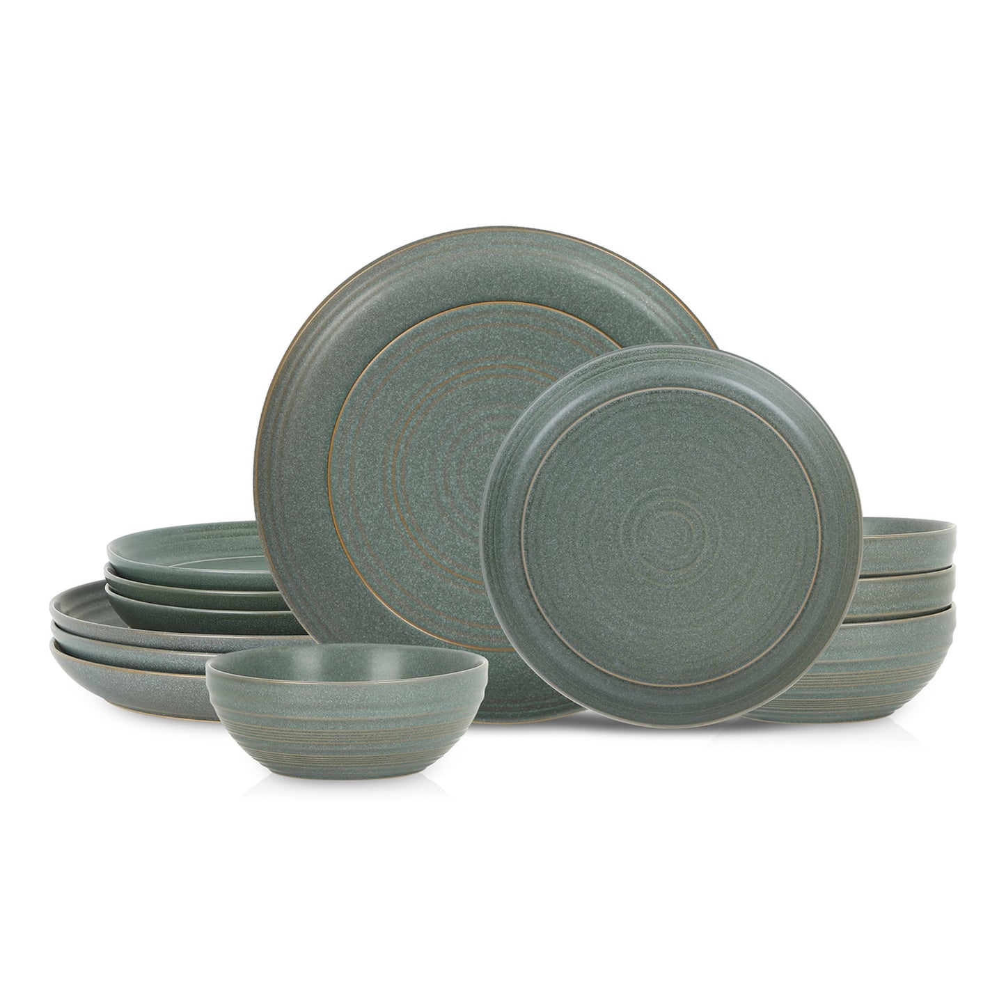 Elio Stoneware Dinnerware Set - Green