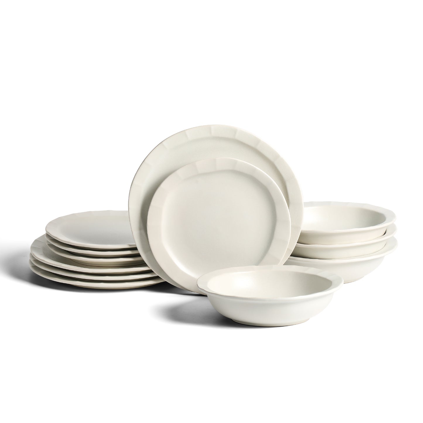 Oasis Stoneware Dinnerware Set - White