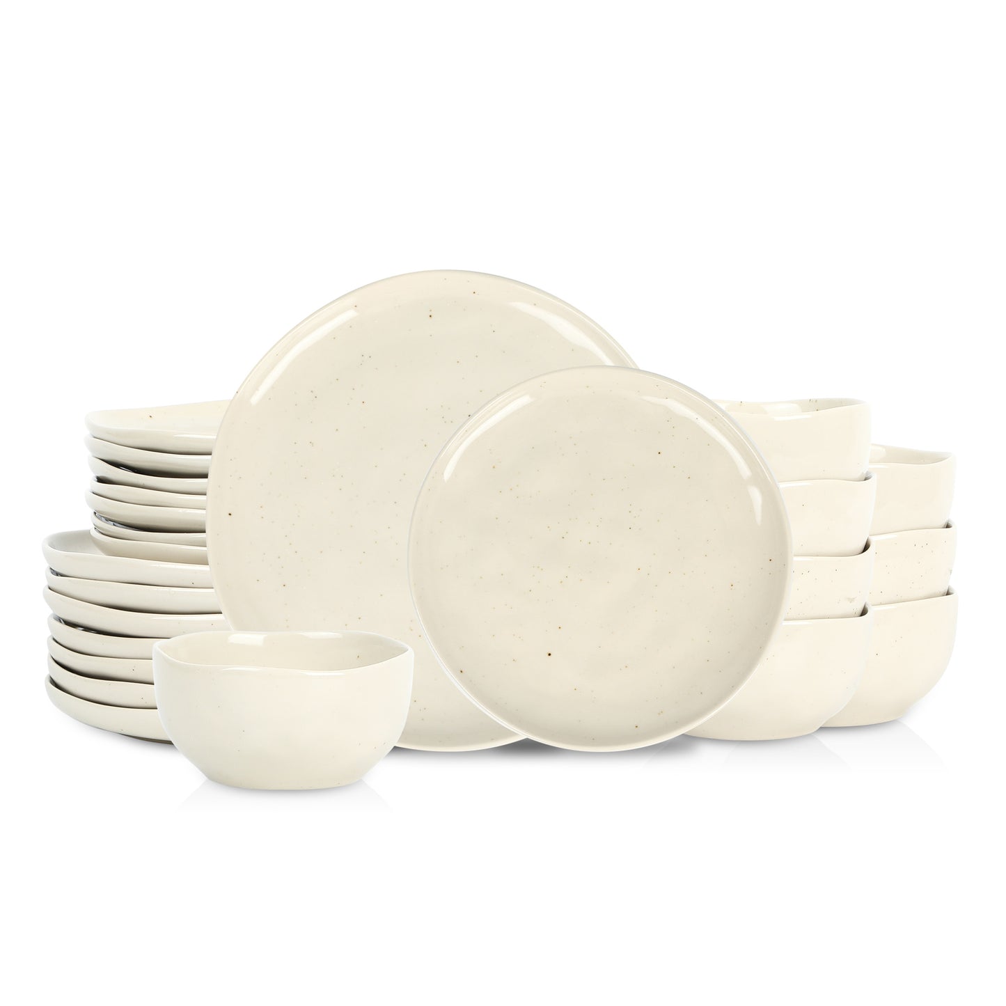 Mirella Stoneware Dinnerware Set - Beige