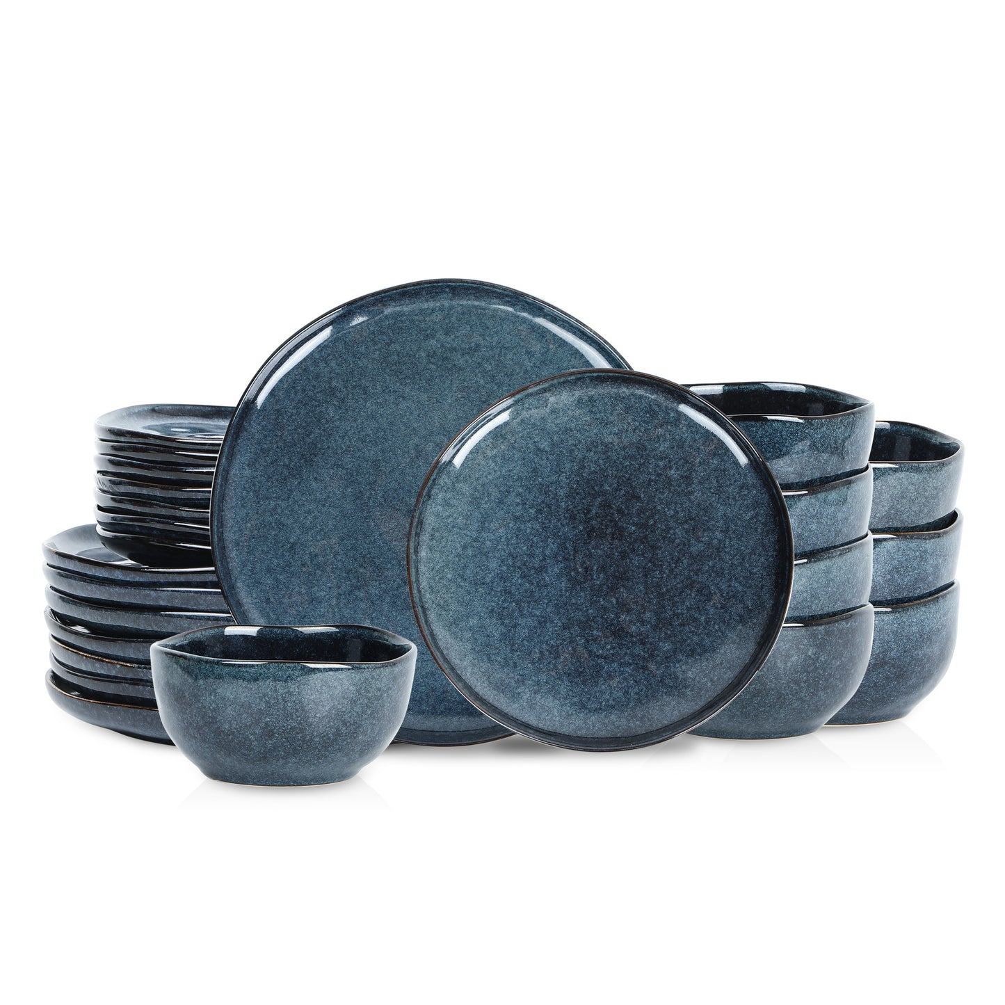 Mirella Stoneware Dinnerware Set - Blue