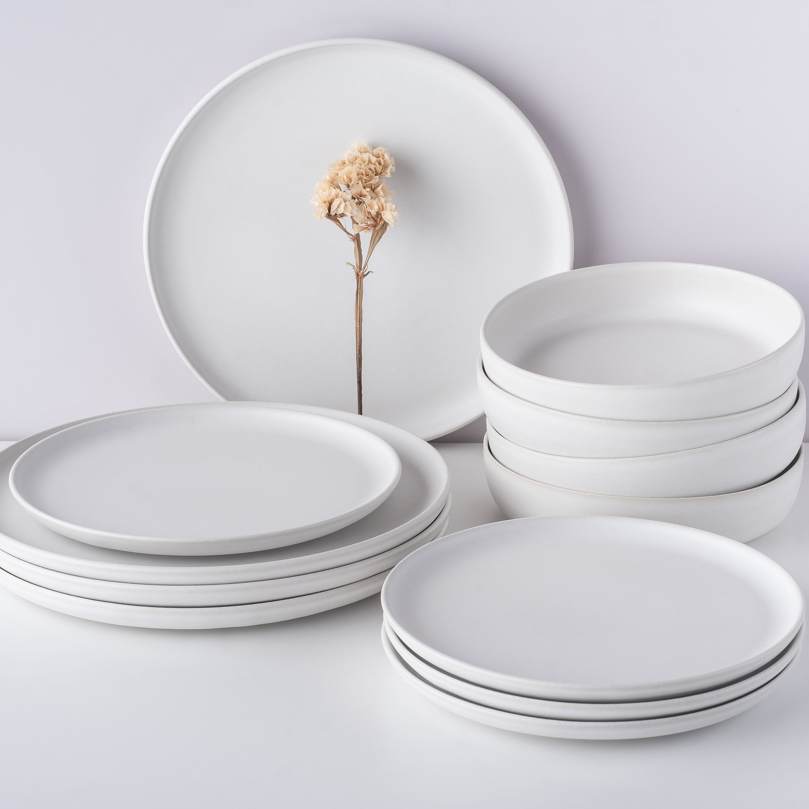 White matte outlet dinnerware