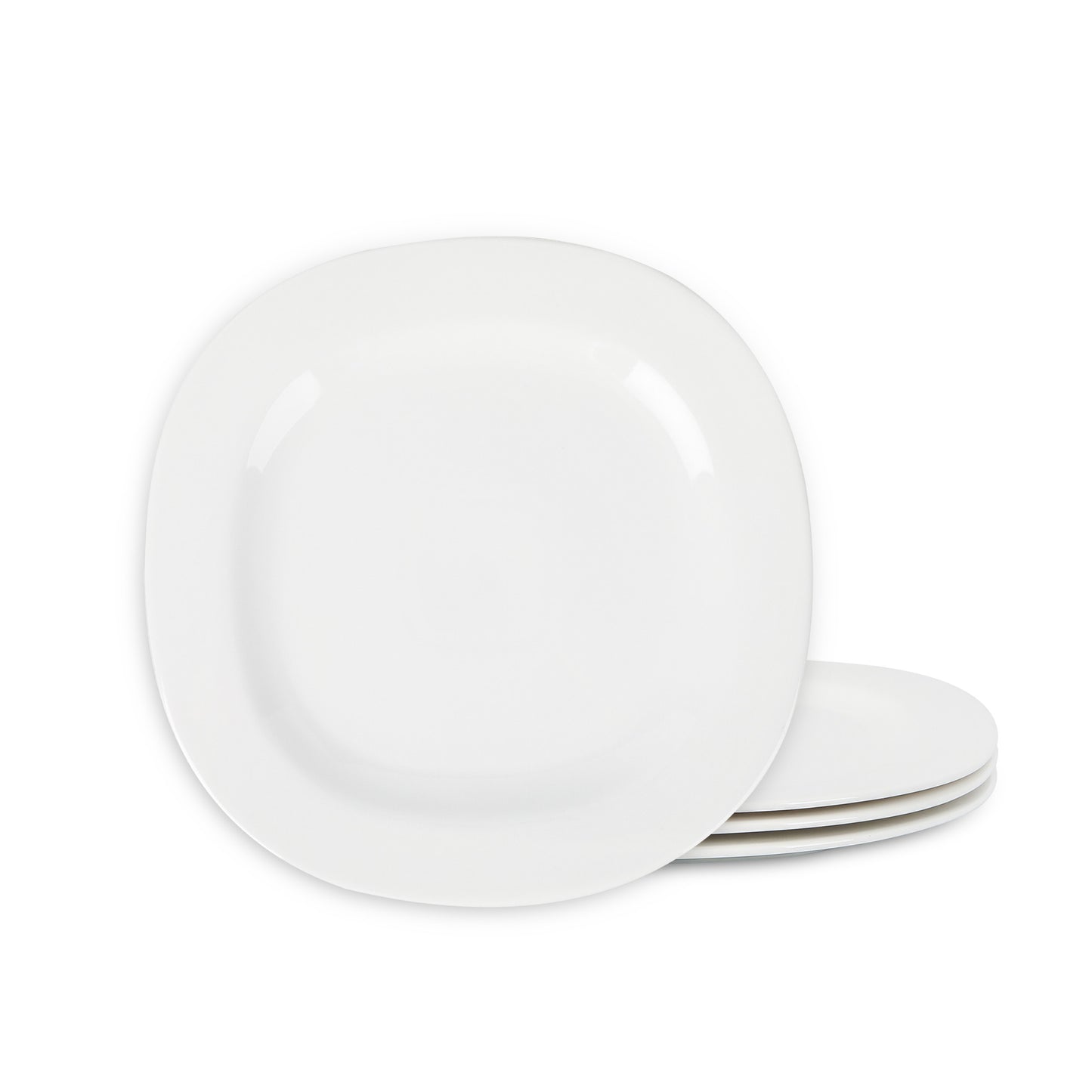 Quadro Porcelain Dinner Plate - White