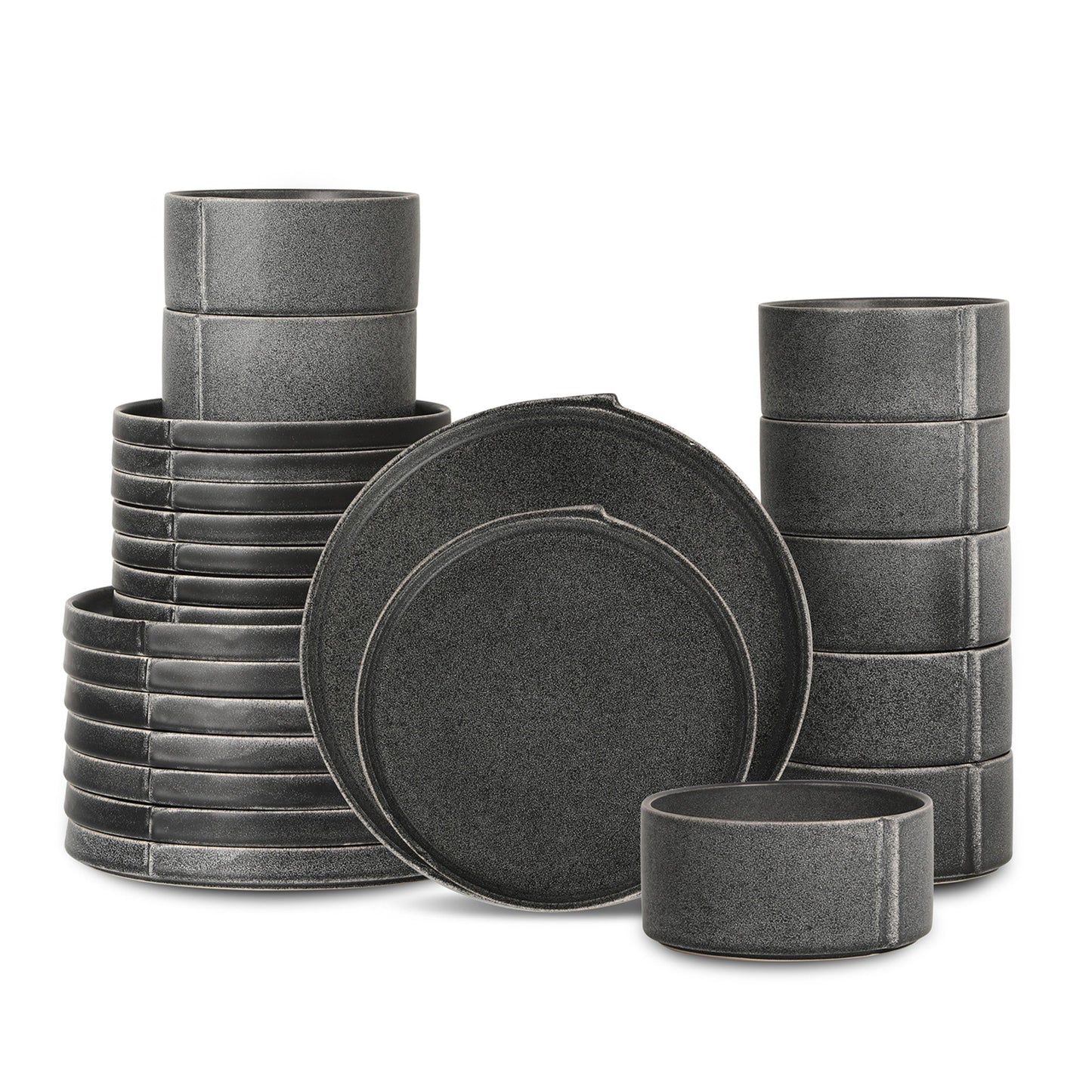 Bao Stoneware Dinnerware Set - Charcoal