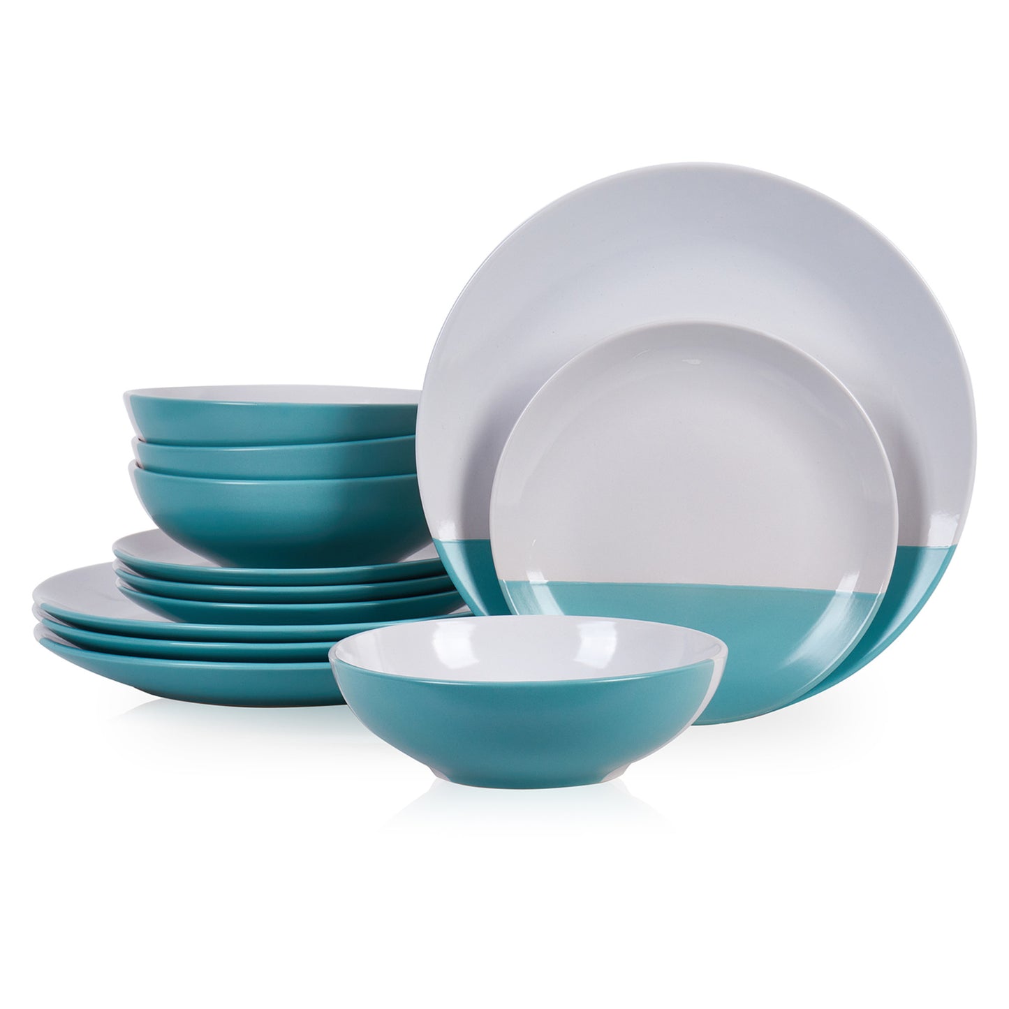 Lizzy Stoneware Dinnerware Set - Teal