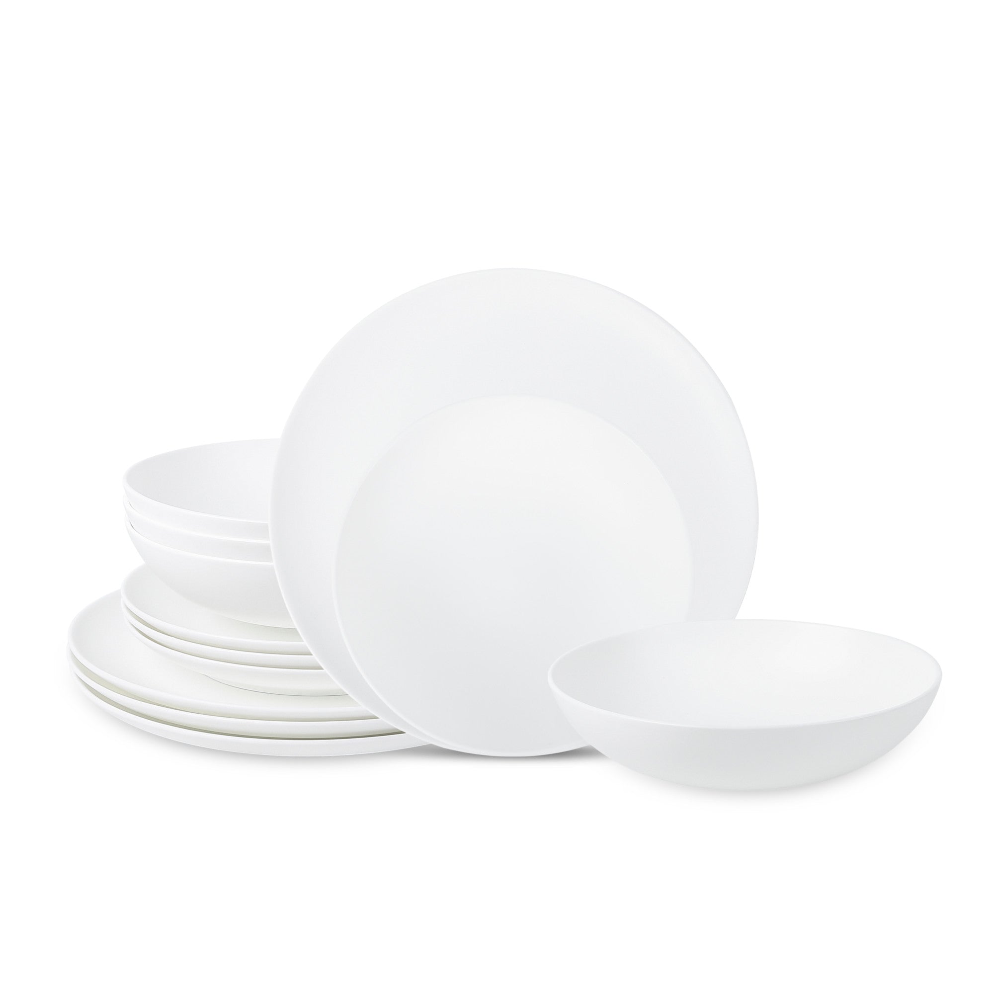 Matte white dinnerware best sale