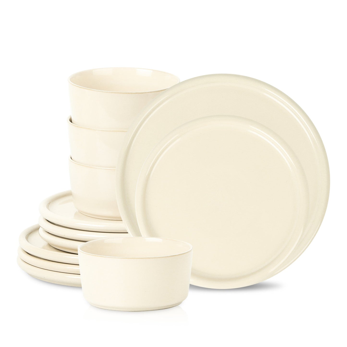 Eden Stoneware Dinnerware Set - Beige