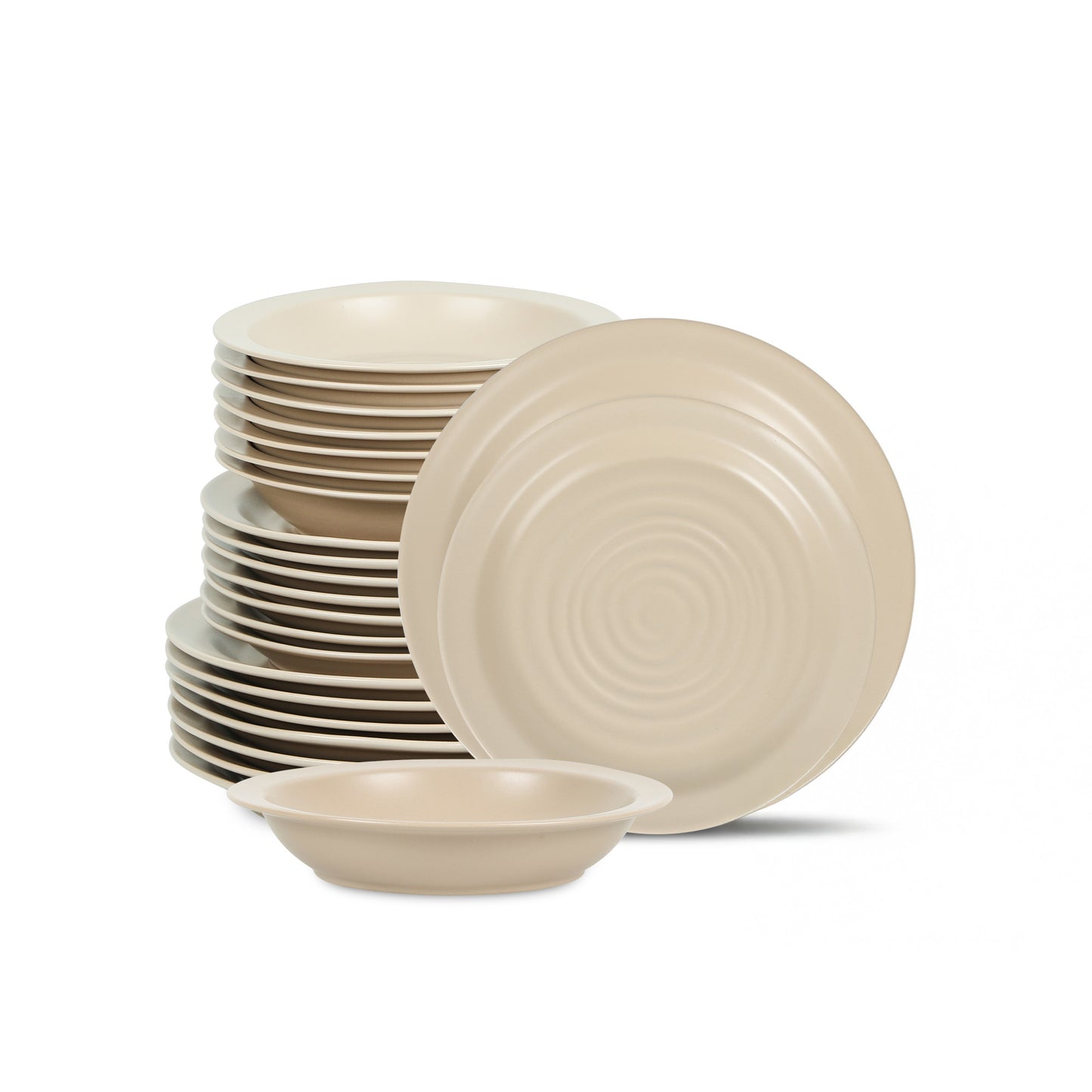 Orbit Stoneware Dinnerware Set - Beige