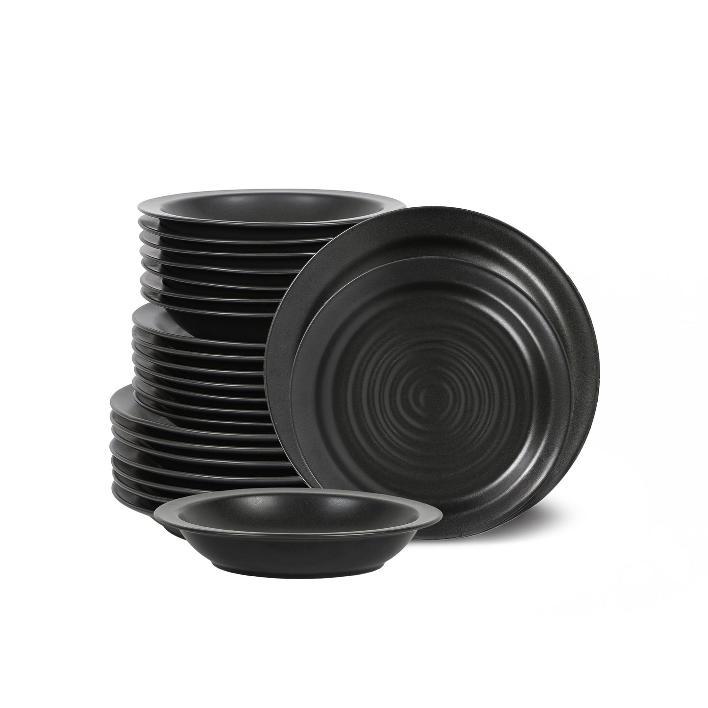 Orbit Stoneware Dinnerware Set - Charcoal