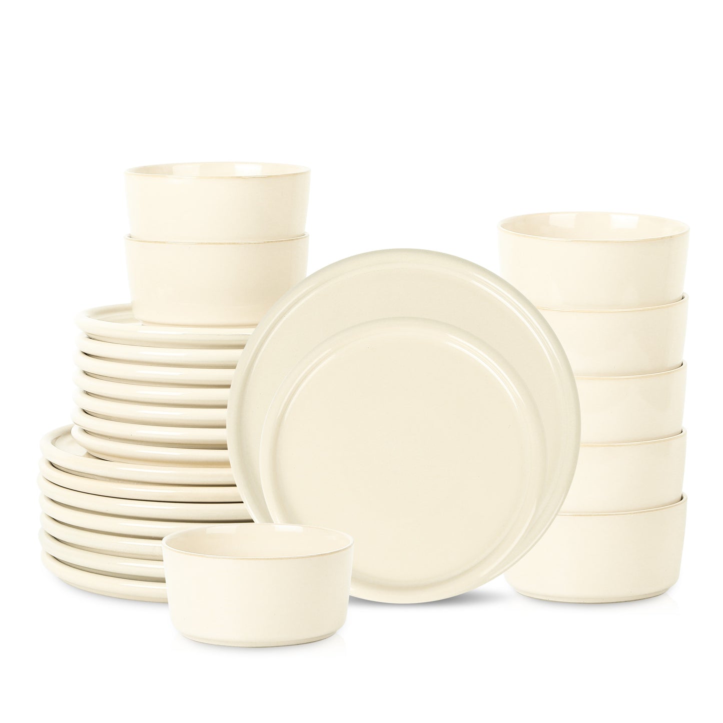 Eden Stoneware Dinnerware Set - Beige