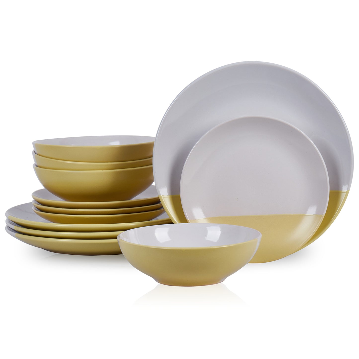 Lizzy Stoneware Dinnerware Set - Yellow