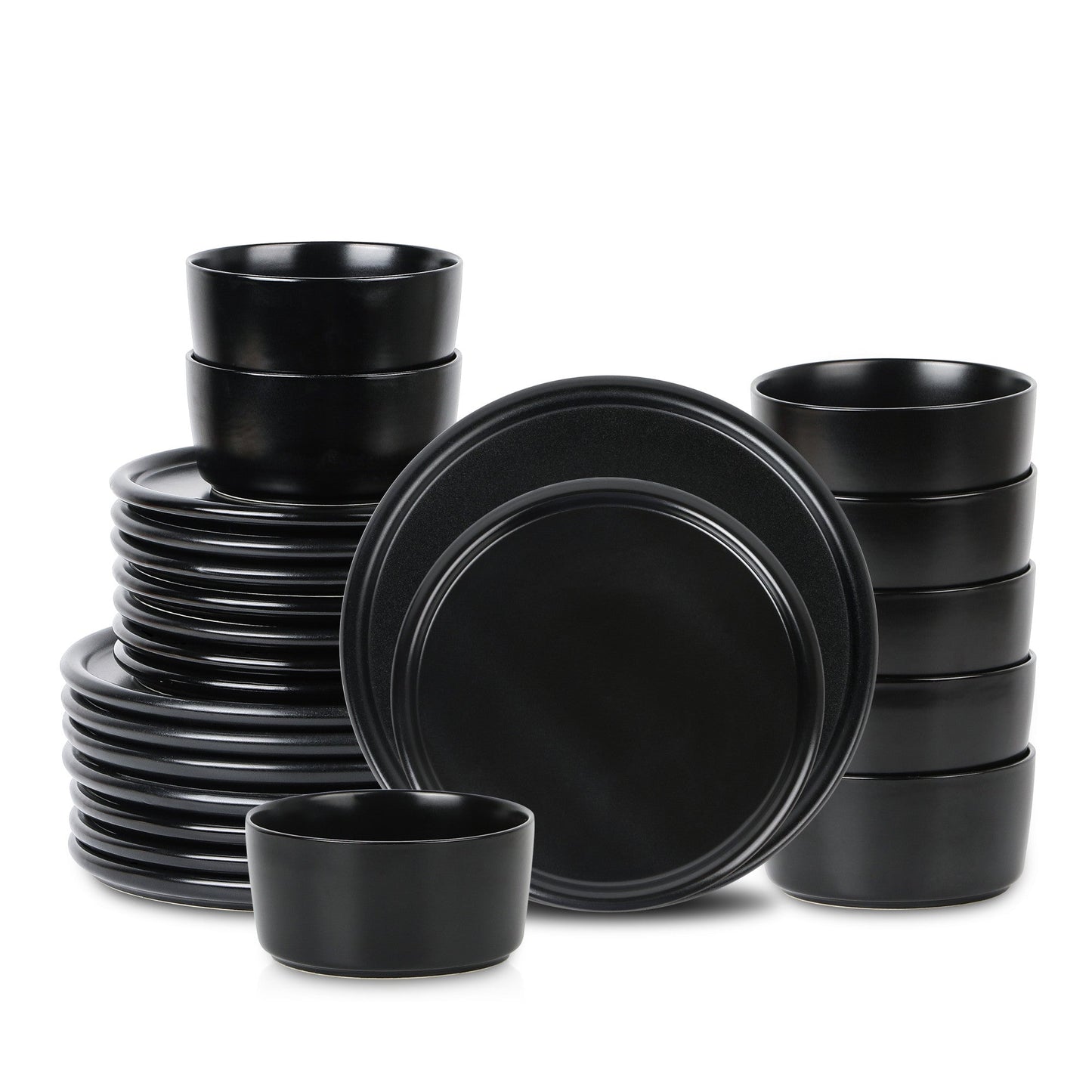 Eden Stoneware Dinnerware Set - Black