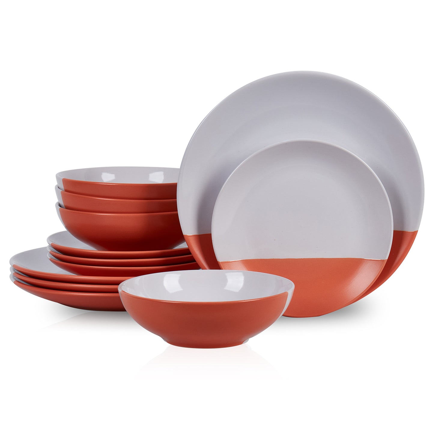 Lizzy Stoneware Dinnerware Set - Orange