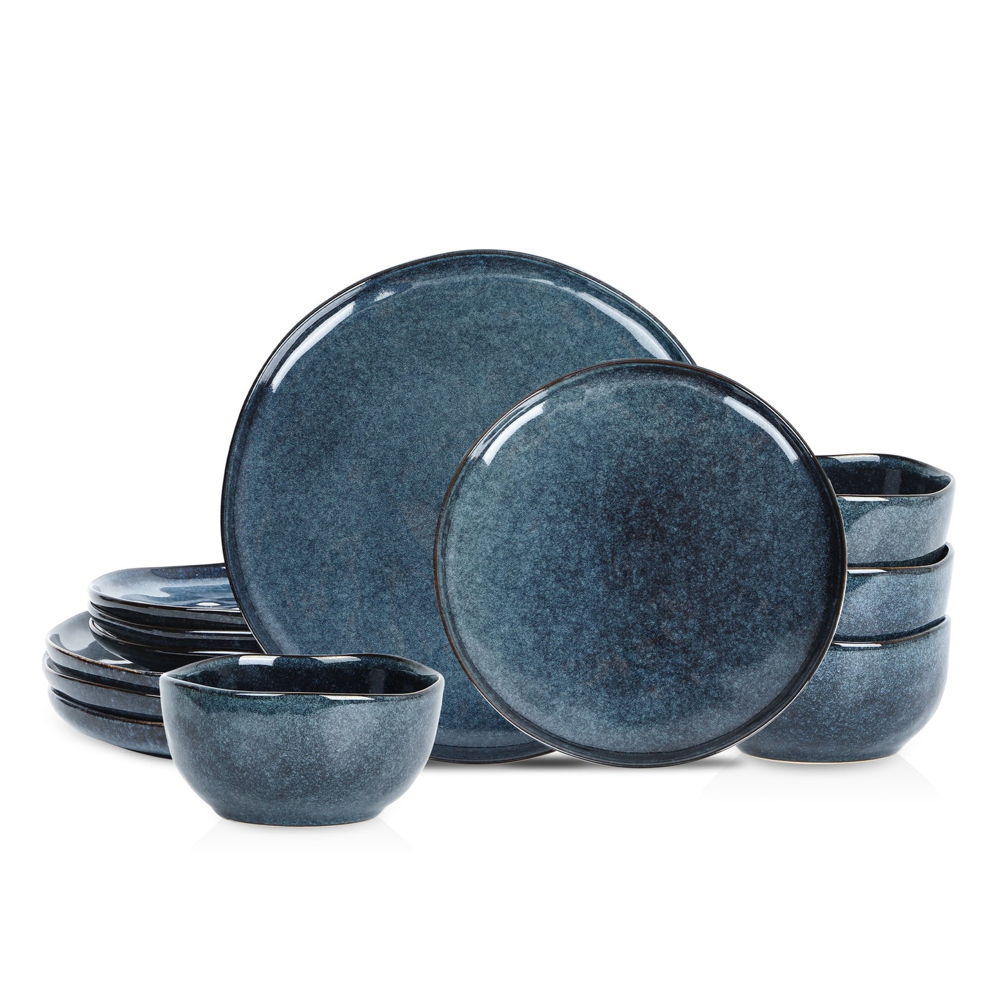 Mirella Stoneware Dinnerware Set - Blue