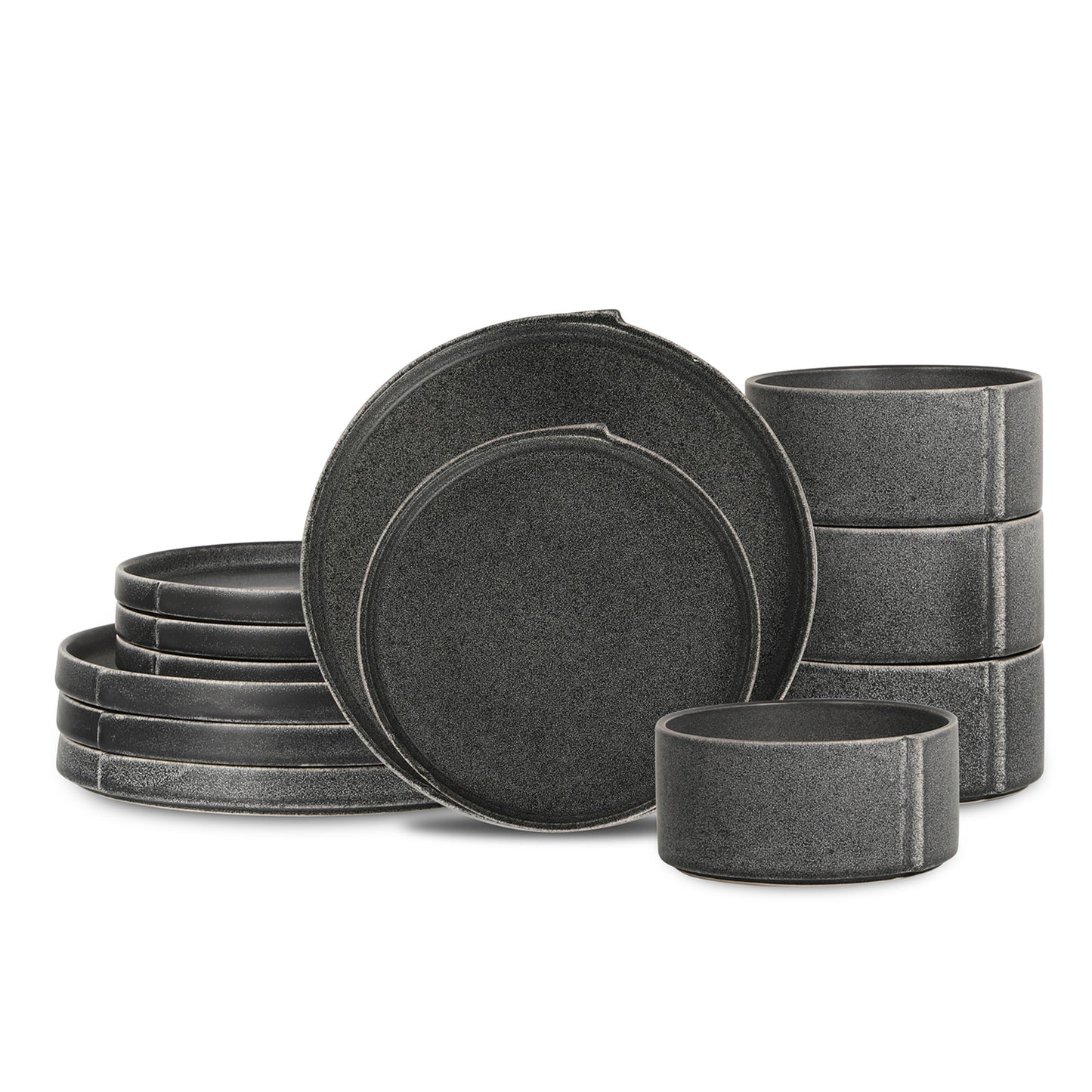 Bao Stoneware Dinnerware Set - Charcoal