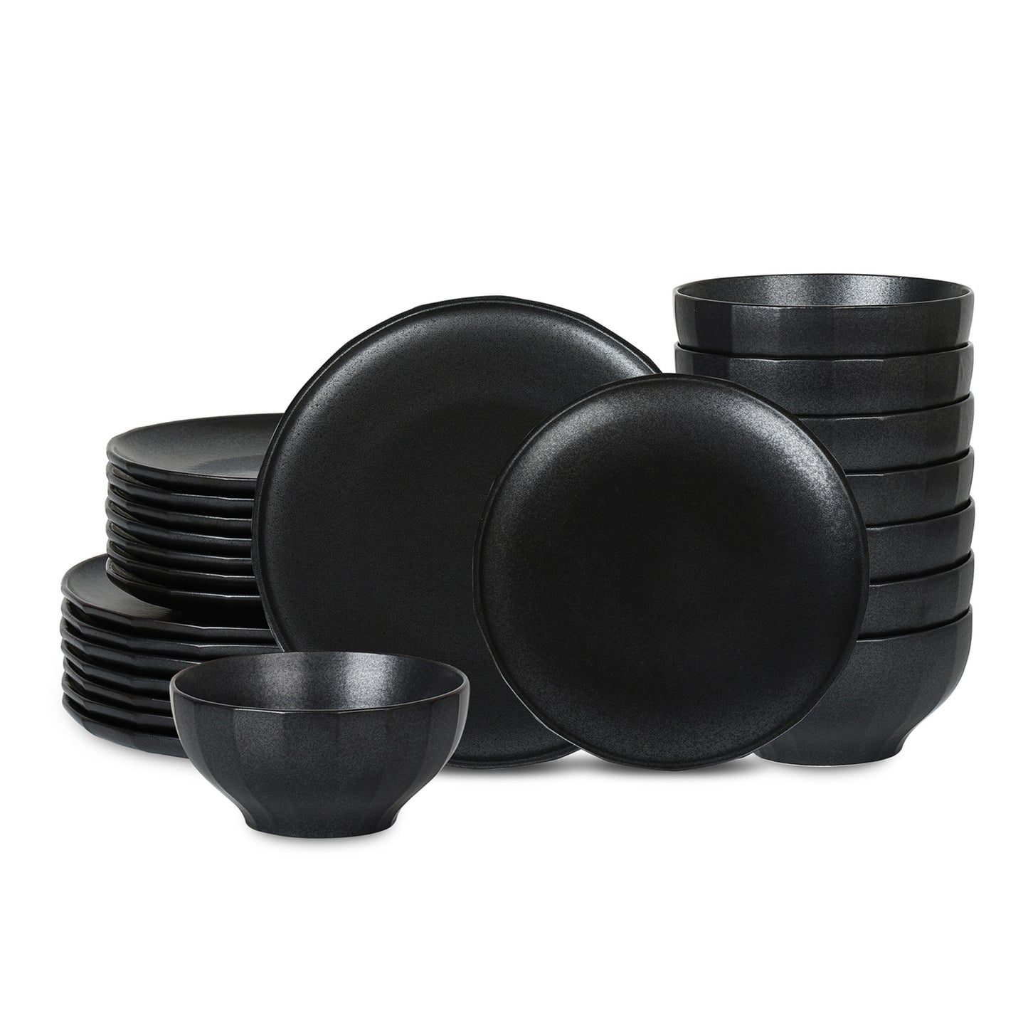 Rio Stoneware Dinnerware Set - Black