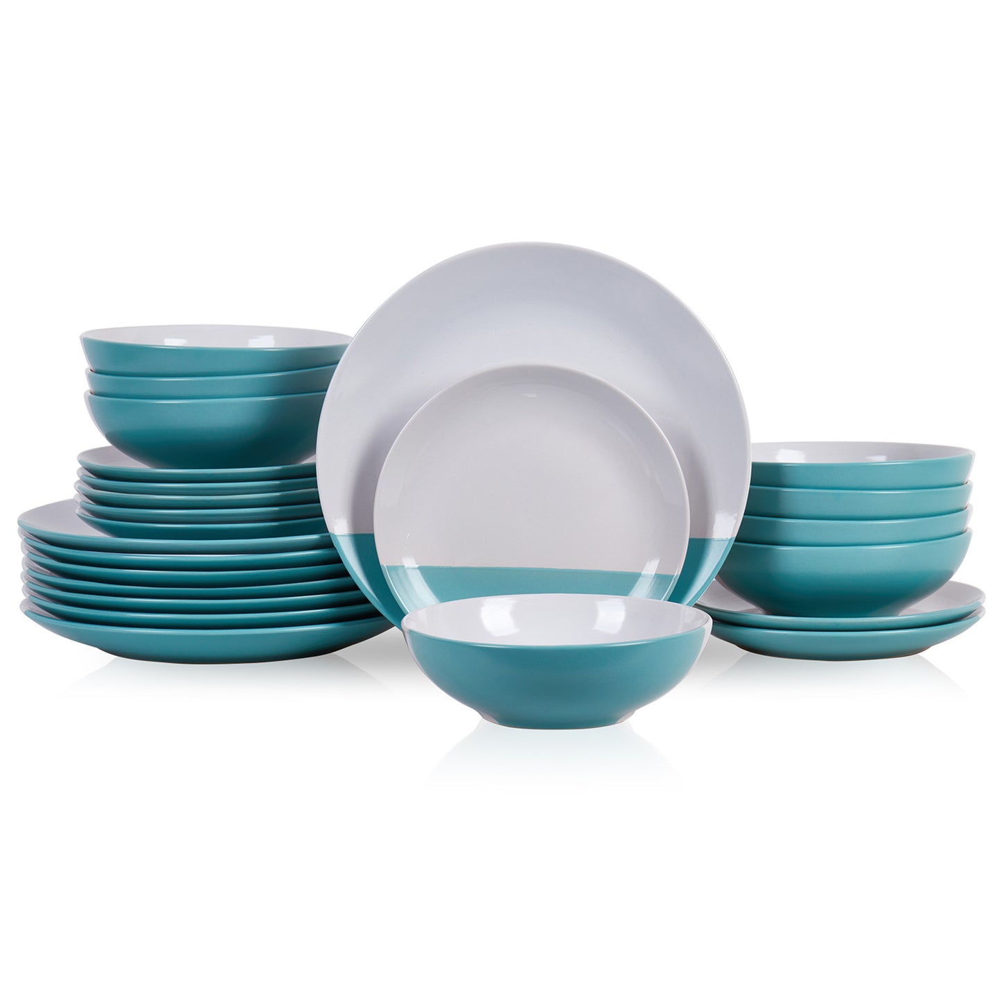 Lizzy Stoneware Dinnerware Set - Teal