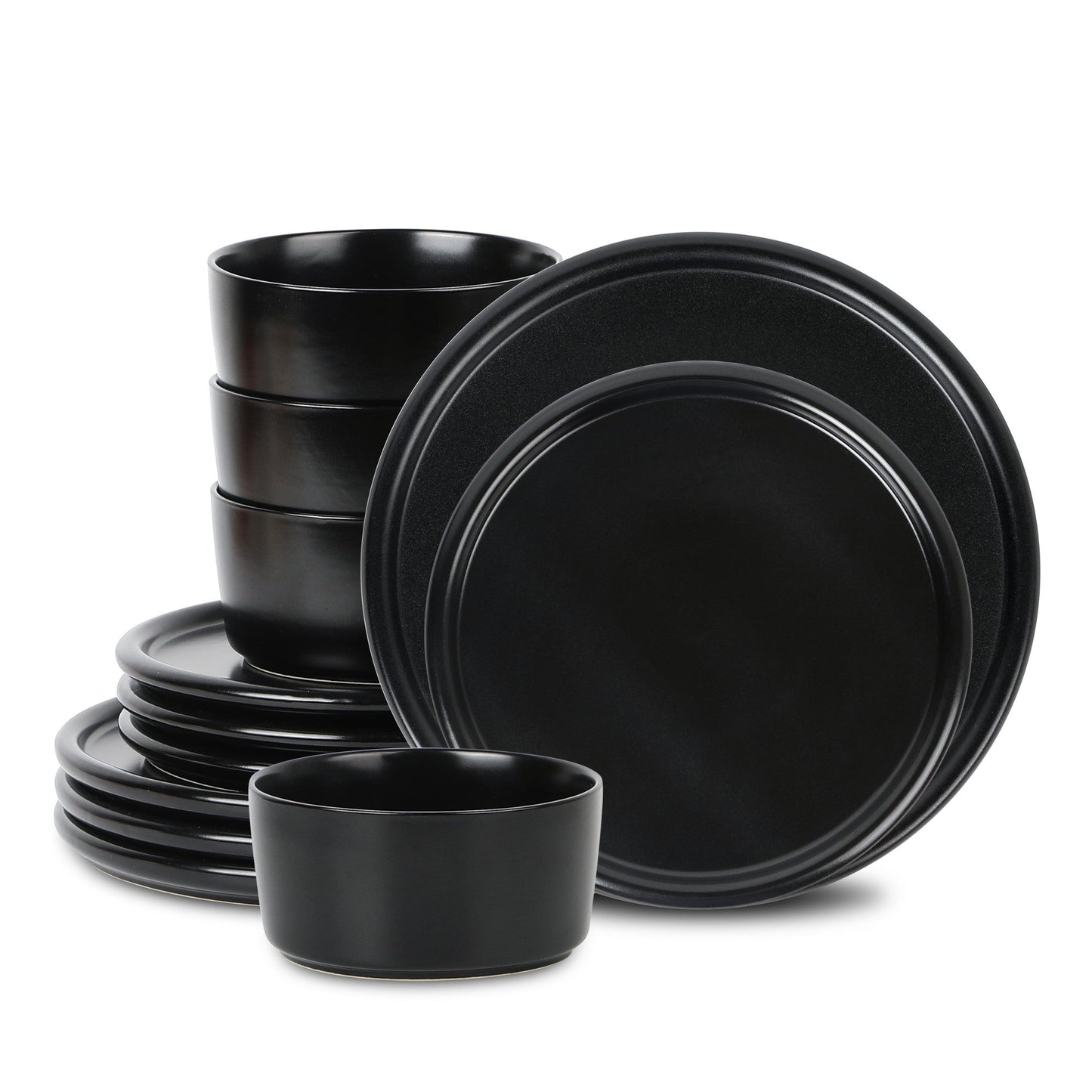 Eden Stoneware Dinnerware Set - Black