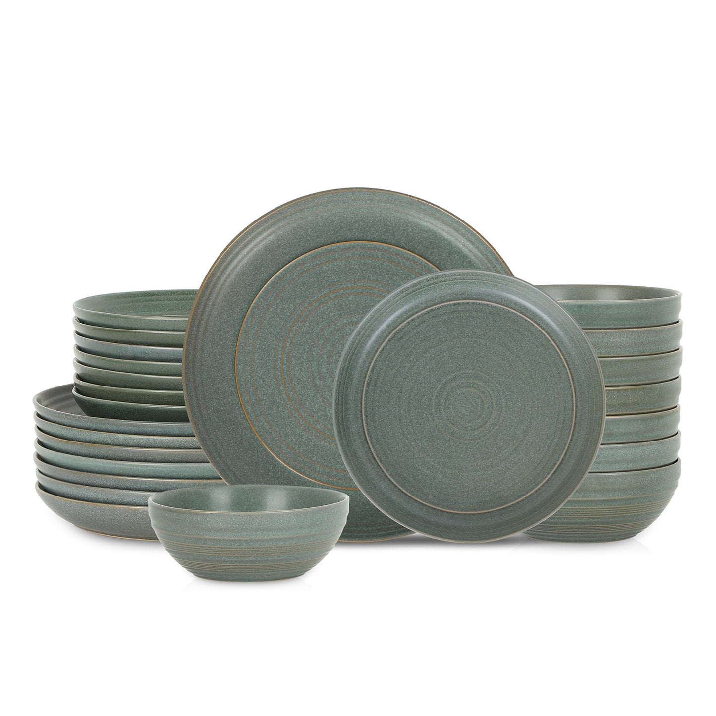 Elio Stoneware Dinnerware Set - Green