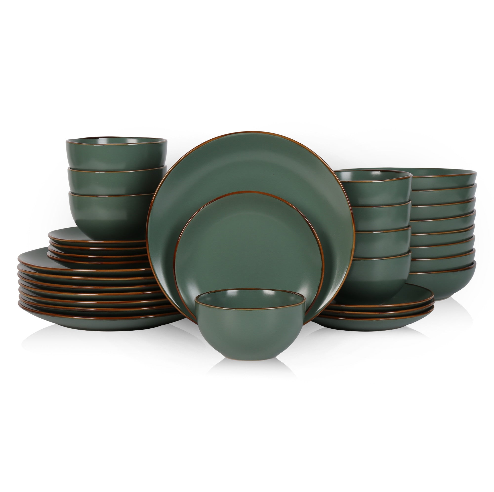 Brasa Stoneware Dinnerware Set Green