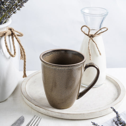 Tina Stoneware Mug - Green And Beige